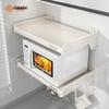 Wall-Mounted Kitchen Storage Rack for Microwave & Oven