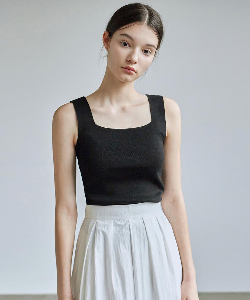 Nigaennikol [Essential] Square Neck Knit Sleeveless_3Pack