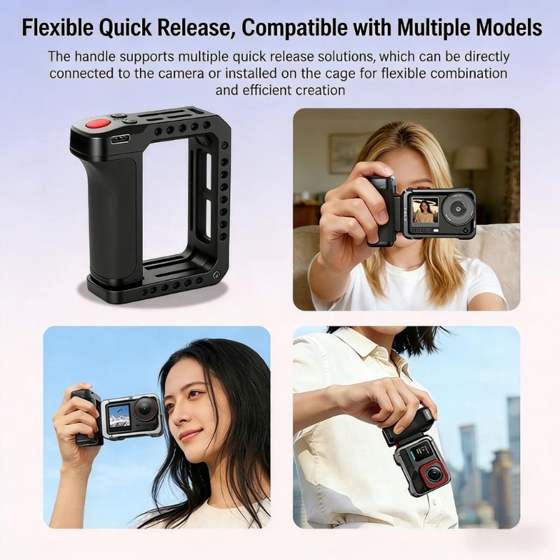 Camera Magnetic Base Bluetooth-compatible Remote Control Street Camera Handle Photography Shutter Button For Action 6