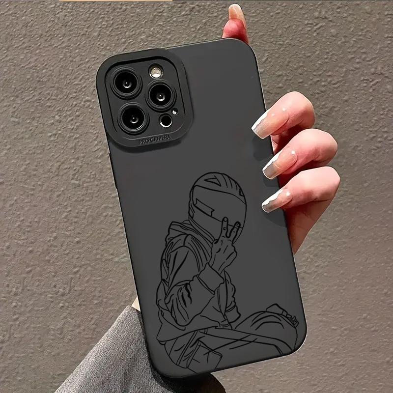 Motorcycle Rider Design Creative And Popular TPU Phone Case For iPhone 17 Air 16 15 14 13 12 11 Pro Max XS XR 7 8 Plus 17E Cover