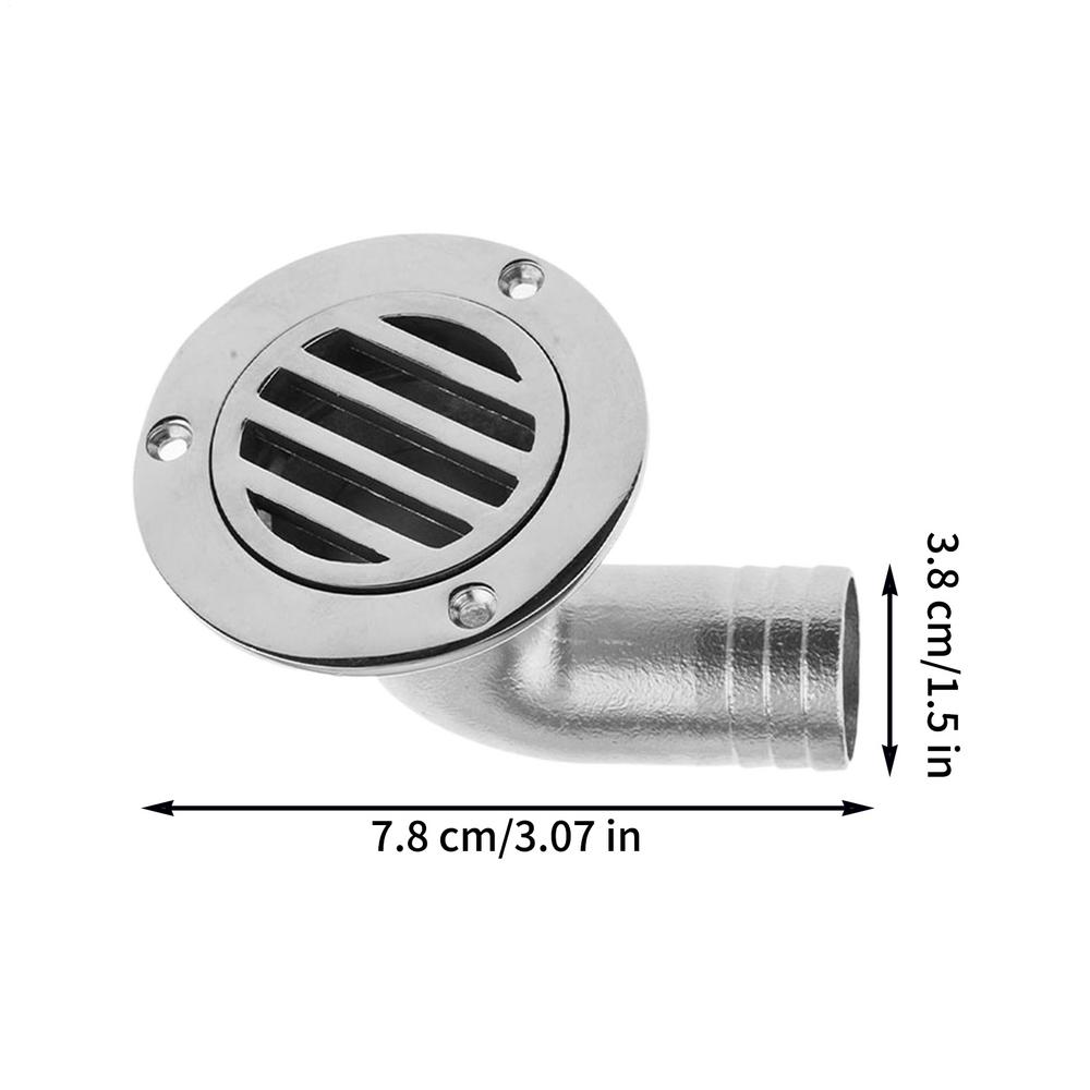 Boat Floor Deck Drain Stainless Steel Heavy Duty Drain Thru Hull Drainage Scupper Cover For Marine Yacht Ship Outdoor Bathroom