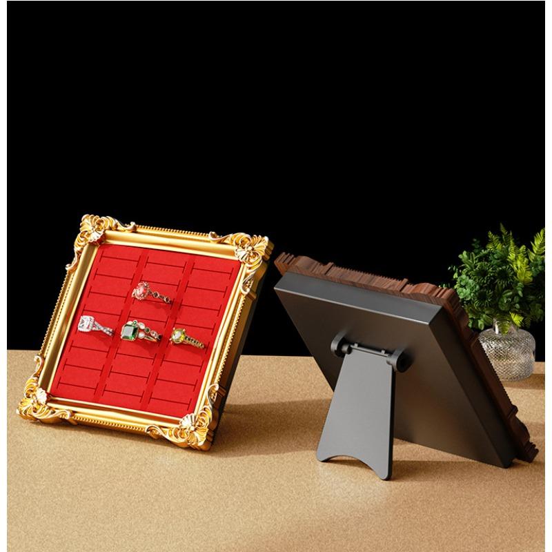 Vintage Jewelry Display Stand European Photo Frame Ring Jewelry Storage Tray Dresser Store Display Ornament Home