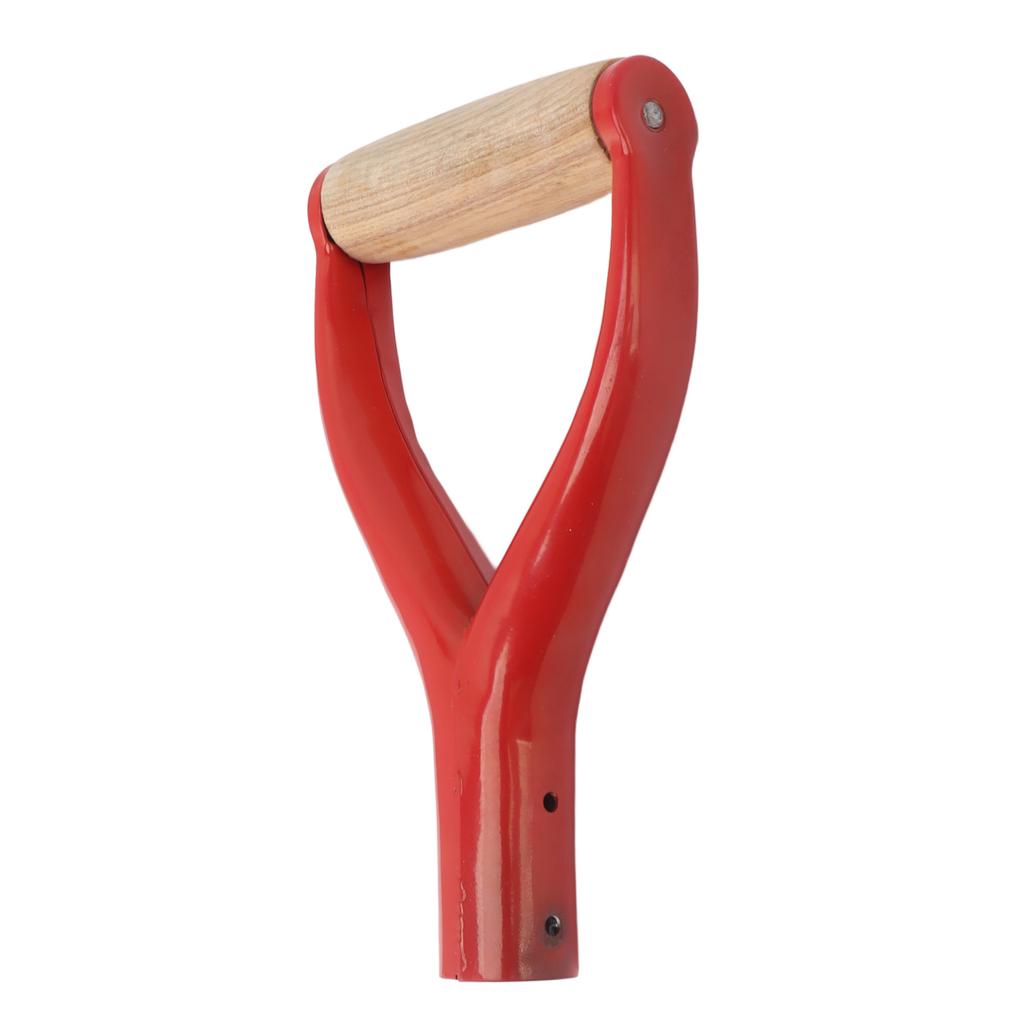 Shovel Handle Y Shaped 12.22in Inside Diameter Replacement Spade Handle with Wooden Grip for Garden Digging Raking Tool