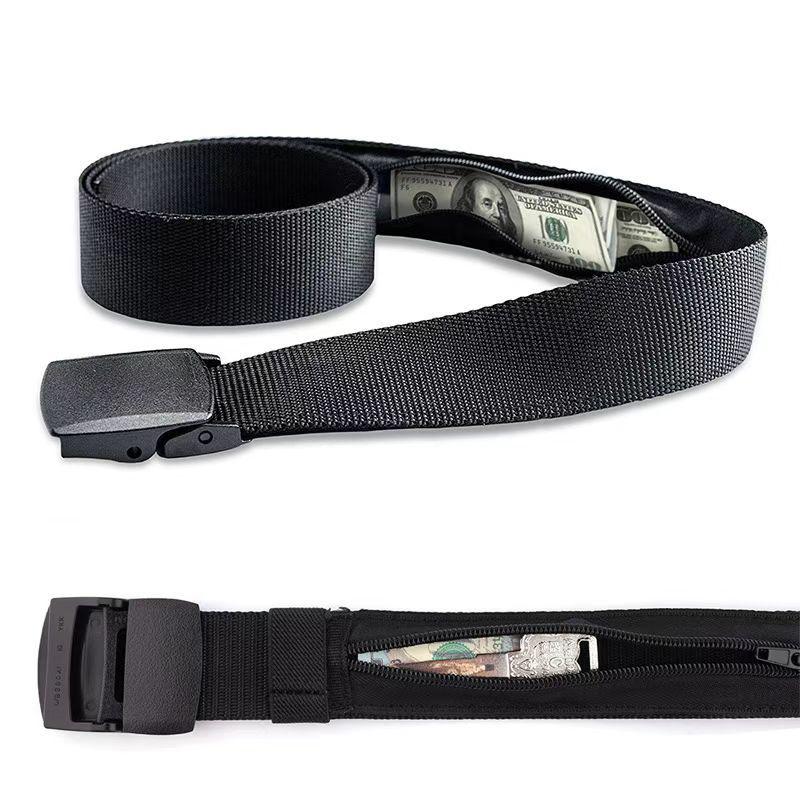 Travel Cash Anti Theft Belt Waist Bag Women Men Portable Hidden Money Strap Belt Wallet Waist Pack Secret Money Pocket