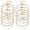 304 Stainless Steel Bracelets Beads Link Cable Chain Gold Color Metal Chains For Women Jewelry Gifts 17cm long,1PC