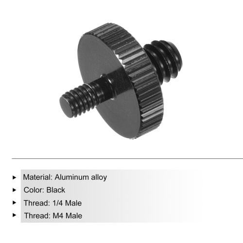 uxcell Adaptador de Suporte de Microfone, Adaptador de Rosca Macho 1/4 para Macho M4 para Suportes de Microfone, Câmeras e Tripés, Pacote de 2