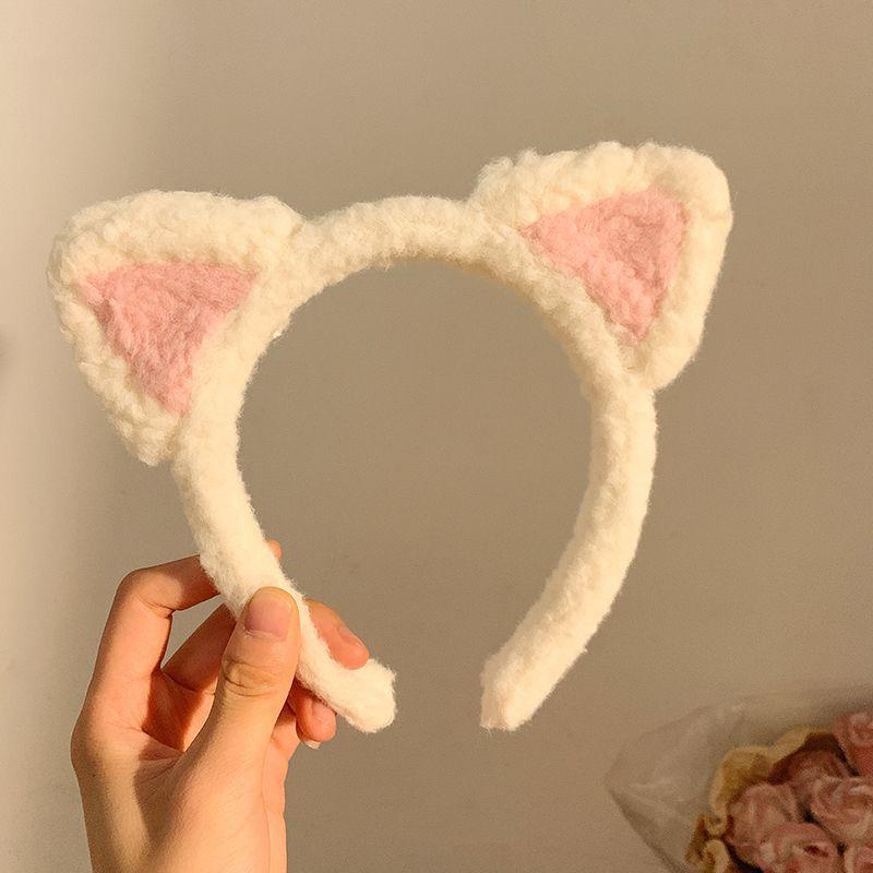 Niedliches Bären-Plüsch-Stirnband für die Gesichtsreinigung bei Frauen - Haarspangen-Accessoire