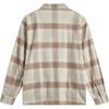 Li-Ning Anti-Five Series Full Print Striped Button-Down Loose Long Sleeve Shirt Men shirts Oatmeal-Gray-Plaid ASHU473-1