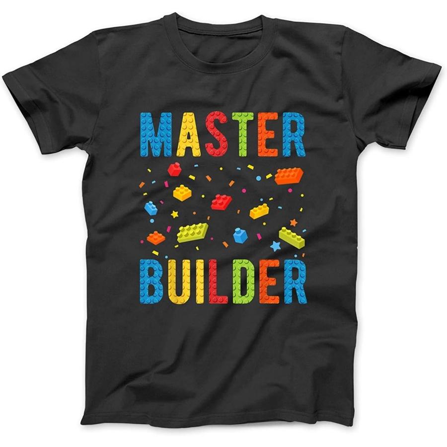 Master Builder Kids Building Blocks Brick Builder T-Shirt Sweatshirt Hoodie Tanktop for Men Women Kids Black XXXXXL разноцветный