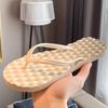 Flip-flops women's summer new non-slip outdoor wear solid color pinched feet seaside beach couple men's cool slippers