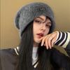 Korean High End Plush Cold Hat for Women In Autumn and Winter Big Head Circumference Retro Pile Hat Showing Face Small Warm Hat