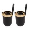 2Pcs Car Ashtray with LED Blue Light Portable Removable Car Smokeless Ashtray with Lid for Vehicle