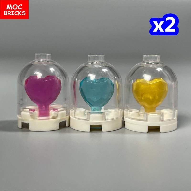 

MOC Blocks Transparent Glass Container Round 2x2 Dome Devil Expression 30151b DO IT YOURSELF Construction Bricks 26451 6150320 Children Playthings