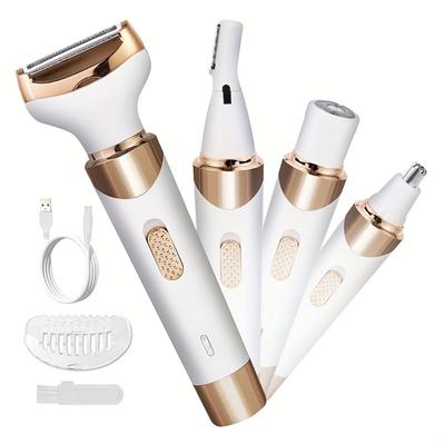 4 In 1 Electric Epilator Bikini Eyebrow Nose Women Lady Facial Hair Removal Trimmer Face Body Painless Female Shaver Depilator