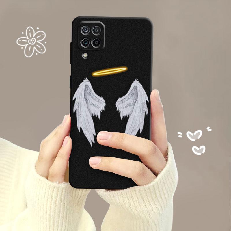 Carcasa de telefon pentru Samsung Galaxy A70 A70s A50 A30s A04s A20s A20e A02 A02s A03 A42 M52 M31 M04 Husa fetita cu aripi de inger si demon