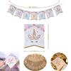 Happy Birthday" Letters Banner Garland Glittering Paper Flag Kids Birthday Party Decor