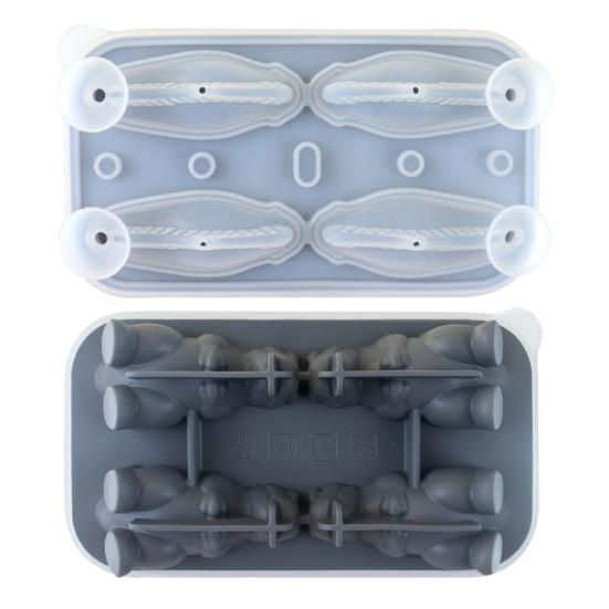 Ice Cube Mold 3D Dinosaur Shape Ice Cube Tray with Lid Whiskey Cocktails