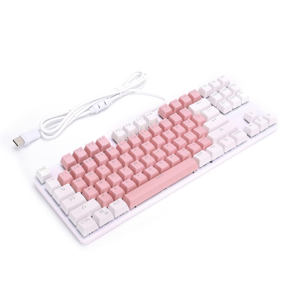 Keyboard Mechanical Gaming 87 Key Mixed Light Computer Supplies for Desktop Laptop 919