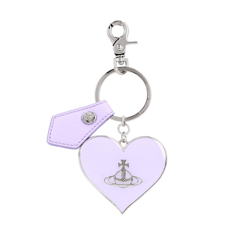 Vivienne Westwood Saffiano Hammered Orb Mirrored Heart Keyring 8203011wu Om0014 8203011WU OM0014 J402