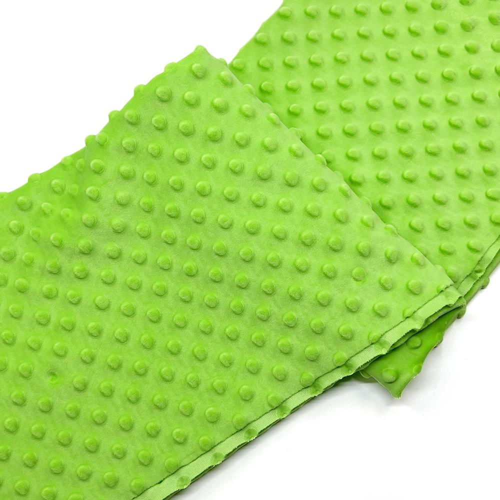 Minky Dot Fabric For Baby Comfort Blankets 1mm Pile Length Polyester Single Sided Swaddle Baby Crying Comfort Plush Fabric