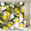 1 Pc Fresh Lemon Fruit Pattern Shower Curtains Bathroom Polyester Bath Curtains Printing Shower Curtain Decor With Hooks Curtain