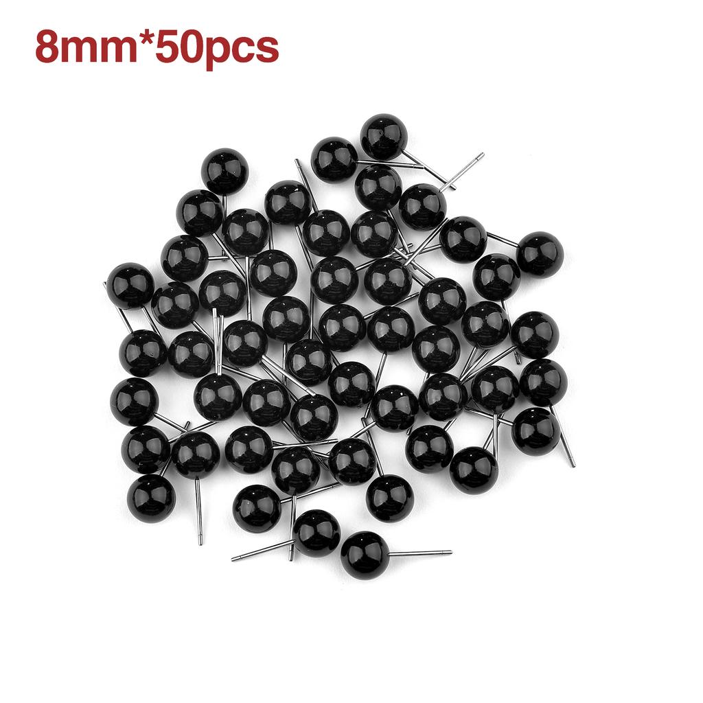 50/100pcs Plastic Eyes for Needle Felting Dolls Poke Teddy Bears 4-14mm Black Beans Eyes for DIY Doll Eyes