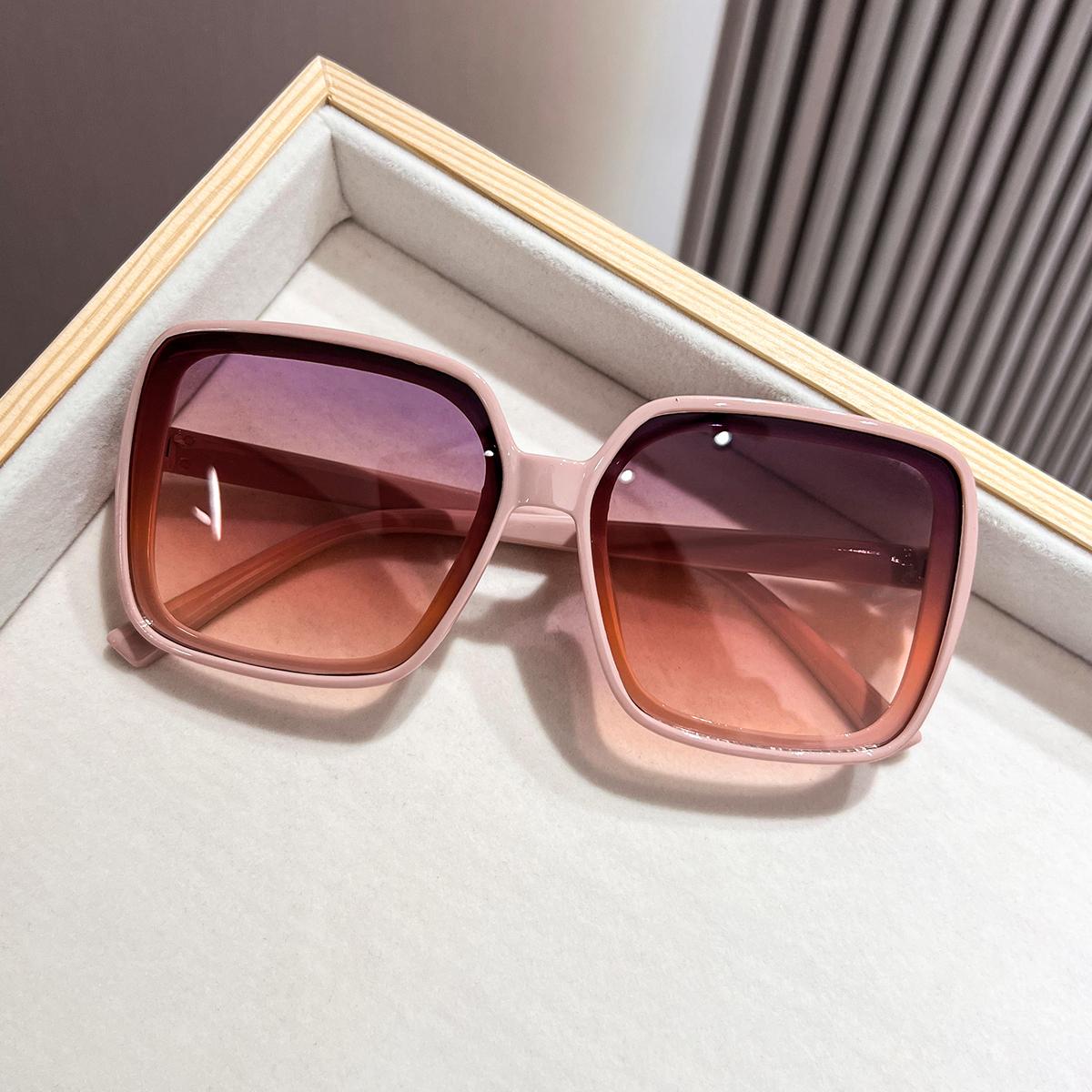 

1Pc European and American Square Frame Classic Color Retro Trendy Simple Daily Versatile Accessories Fashion Glasses
