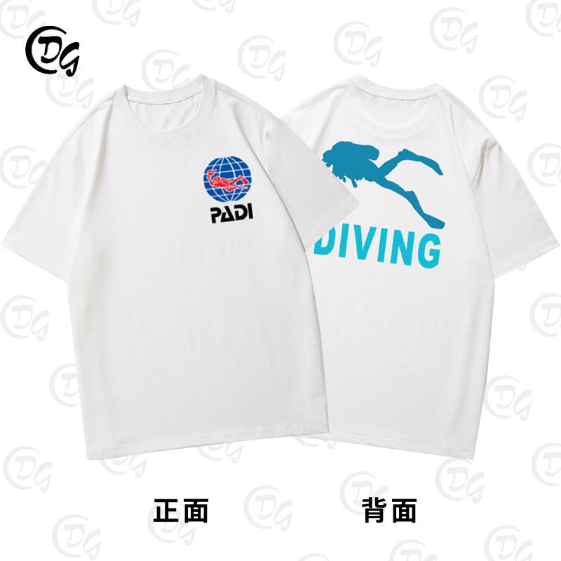 2025 PADI International Association of Professional Diving Instructors Dykare Kortärmad T-shirt Kläder Sommar Fritid