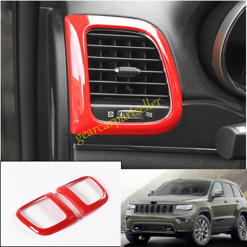 For Jeep Grand Cherokee 11-2021 Red ABS Air Conditioning Air Outlet Vent Trim