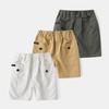 Children's Clothing Summer Boys' Cropped Pants K-style Kids Casual Pure Color Shorts Boys' Low Waist Large Pocket Pants
