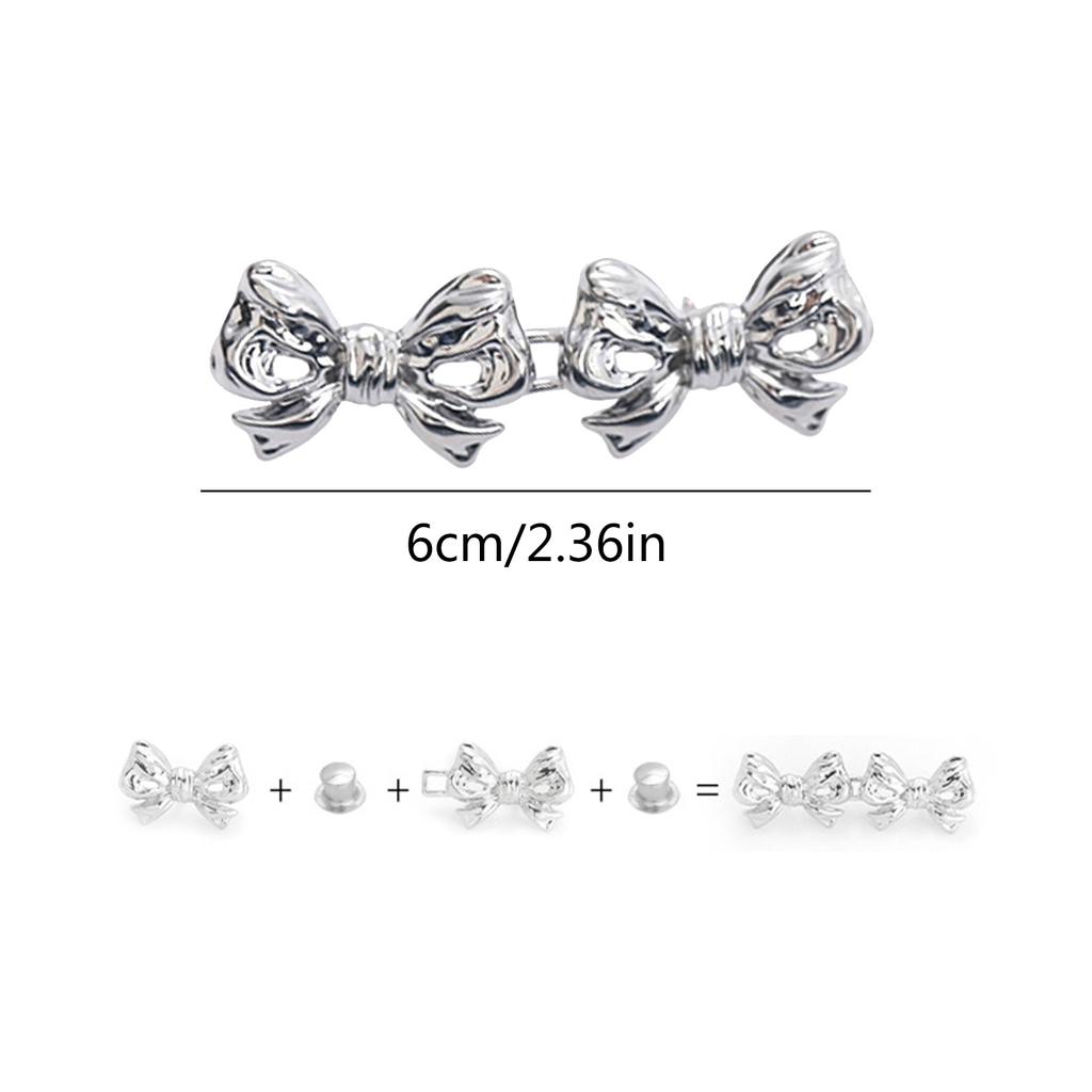 Bowknot Button Pins Jean Waist Buckles Detachable Pants Waist Tightener Jean Buttons Pins Adjustment Waist Buckles