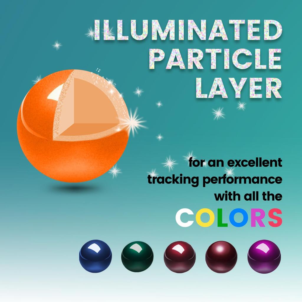 Perixx 34 mm Ersatz-Trackball, Perixx 717, Ersatzball, kompatibel, glänzende Oberfläche, Speed Type, weiß, PERIPRO-303WH, PM-517 (Orange)