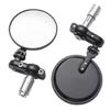 Aluminum 3" Folding Round Mirrors Adjustable Round Folding Handlebar End Mirrors Suitable for Motorcycle Handlebar Ends