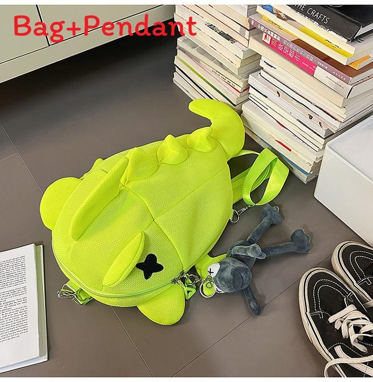 

Shark Backpack For Teens And Adults With Waterproof Nylon And Animal Pattern For Daily Use зелений