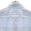 LACOSTE made in Japan Border Pattern Short sleeve shirt 3 Blue Men's Used