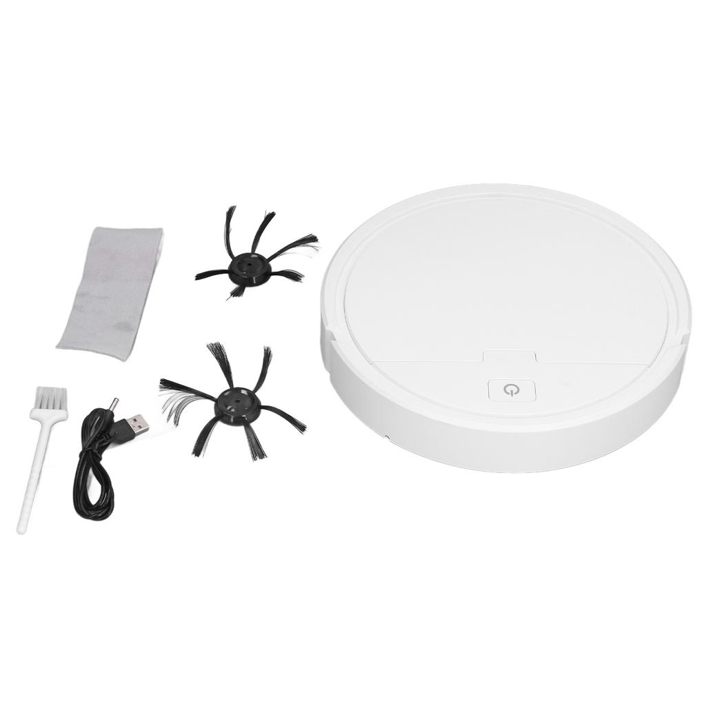 3 In 1 Mini Vacuum Cleaner USB Charging Home Suction and Mopping Sweeper Intelligent SweeperWhite