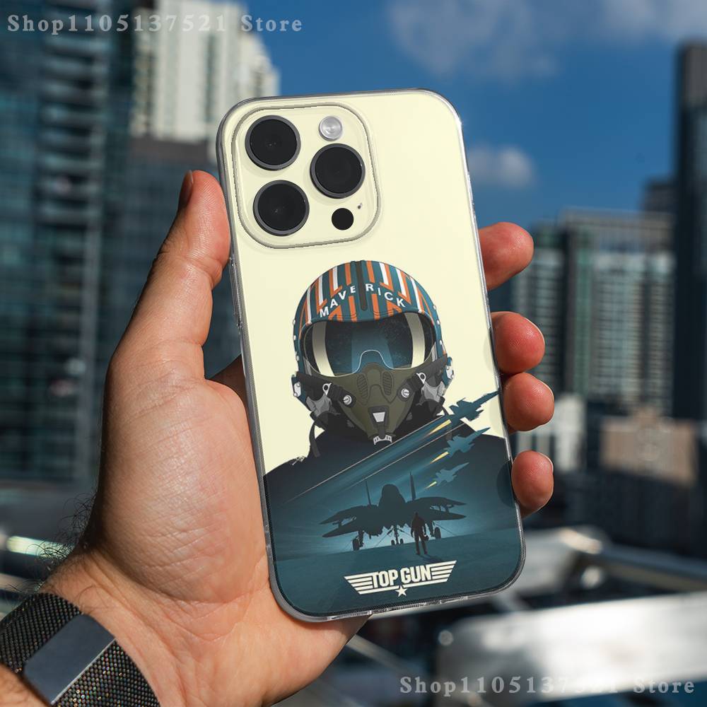 Movie T-Top G-Gun M-Maverick Phone Case For iPhone 17,16,11,15,13,14,12,Air,Mini,Plus,Pro,Max,Plus,E Clear Soft Shell