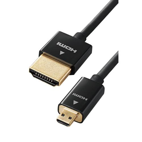 

ELECOM micro HDMI cable 2m 4K x 2K compatible super slim black DGW-HD14SSU20BK