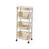 Movable Kitchen Storage Rack for Vegetables, Fruits, Spices, and Jars