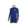 Korea Strike Color Block Logo Stand Collar Half Zip Casual Long Sleeve Football Shirt Men Tops Blue FJ3002-418