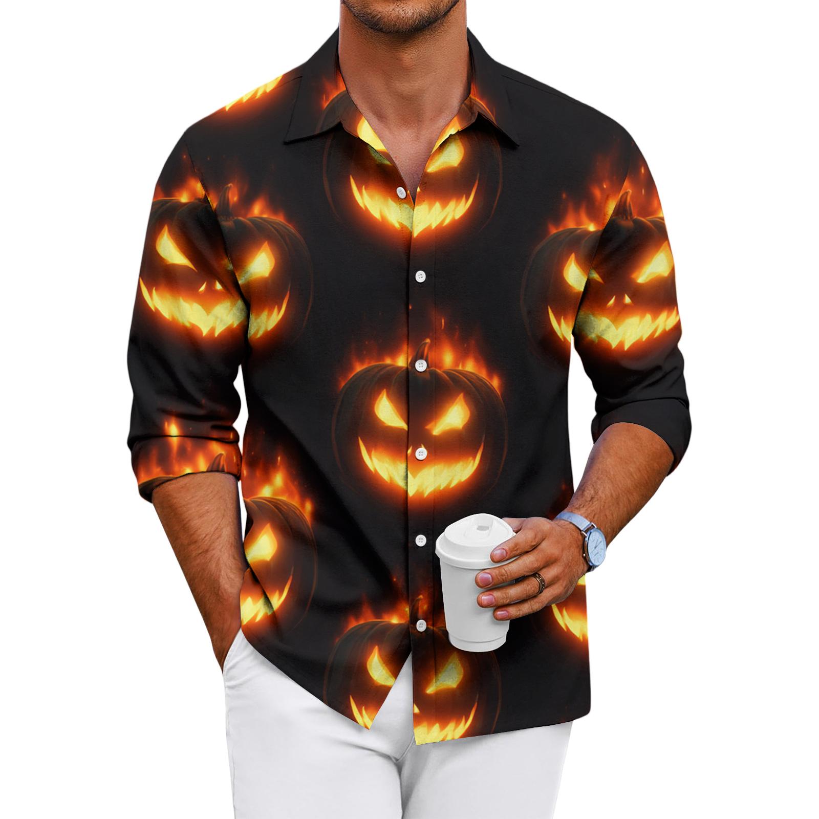 

Мужская повседневная рубашка с длинным рукавом свободного кроя на пуговицах XXXL