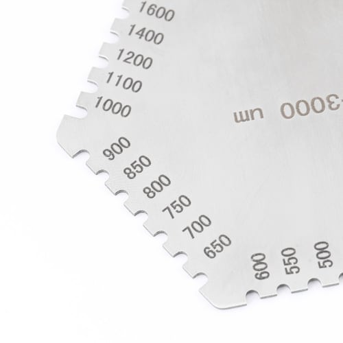 Paint Thickness Gauge, Wet Film Gauge, Stainless Steel, 25-3000?m, with Black Shell