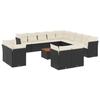 VidaXL Garden Lounge Set with Cushions 14 Pcs, Patio Sofas, Patio Furniture Set, Outdoor Furniture, Black 3256287