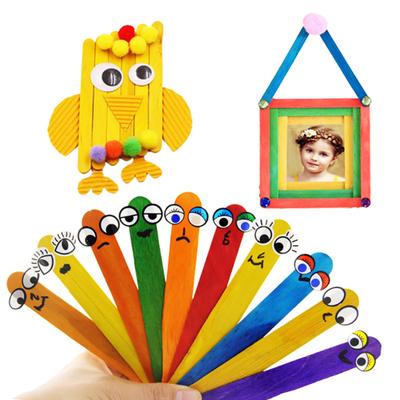 50Pcs Palitos de madeira para pirulitos, sorvetes, artesanato, crianças, faça você mesmo, bolo, confeitaria