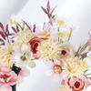Colorful Silk Flower Crowns Accessory Delicate Handmade Floral Hair Accessory Fabric Flower Headband for Daily Use