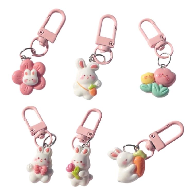 Miniature Rabbit Ornament Delicate Rabbit Keyring Pendant Cute Bag Decorations