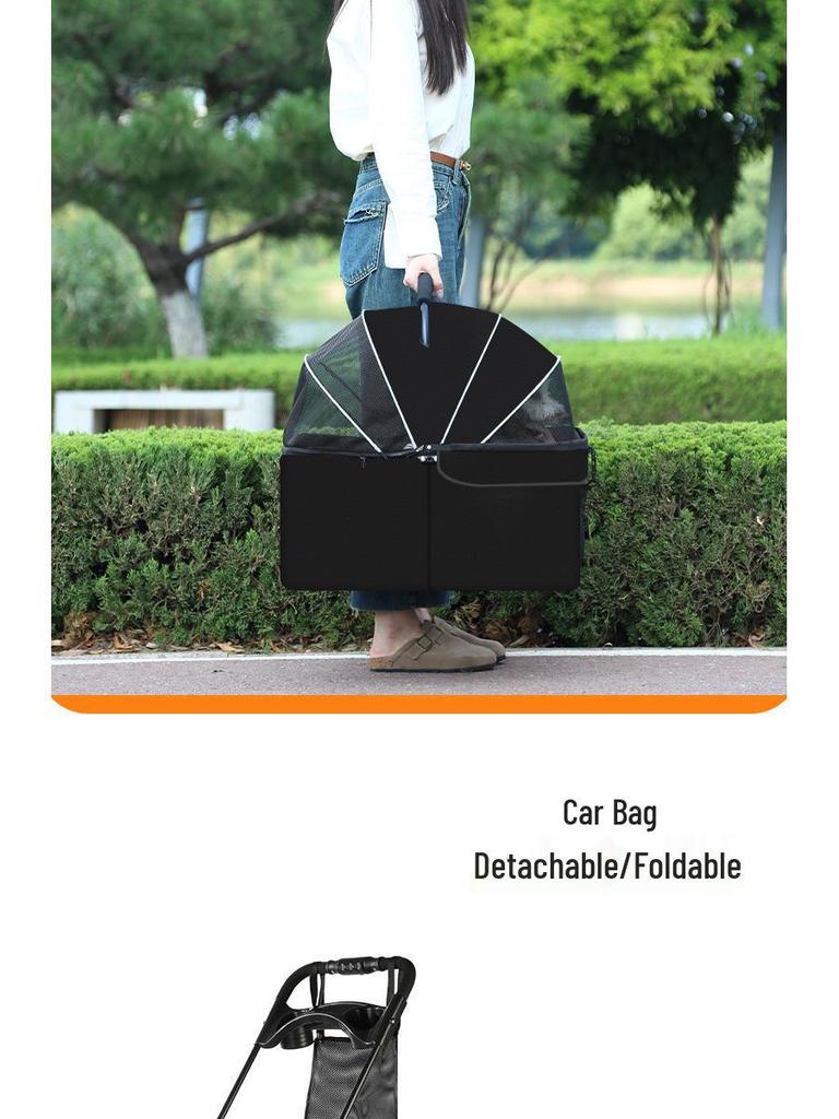 Customized Foldable Pet Stroller for Small & Medium Dogs and Cats