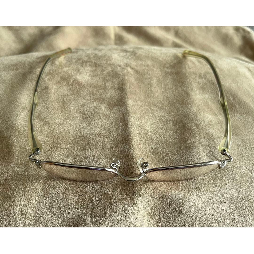 Used 999.9 Four Nines Silver Metal Oval Glasses