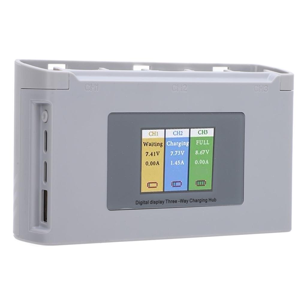Drone 3 Battery Charger Hub ABS Shockproof USB Drone Battery Charging Station with Digital Display