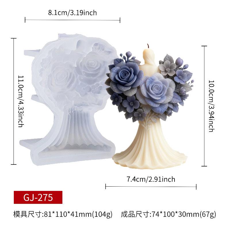 Silicone Rose Candle Mold DIY Scented Candle Making Kit Decorative Craft